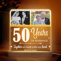 Personalized Couple Gift We Built A Life We Love LED Lamp Night Light 31413 Plaque LED Lamp Night Light thumb 1