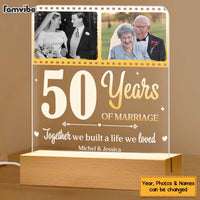 Personalized Couple Gift We Built A Life We Love LED Lamp Night Light 31413 Plaque LED Lamp Night Light thumb 1