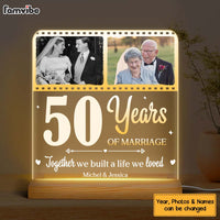 Personalized Couple Gift We Built A Life We Love LED Lamp Night Light 31413 Plaque LED Lamp Night Light thumb 1