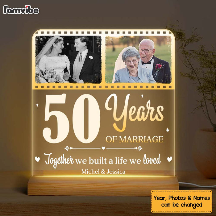 Personalized Couple Gift We Built A Life We Love LED Lamp Night Light 31413 Plaque LED Lamp Night Light 1