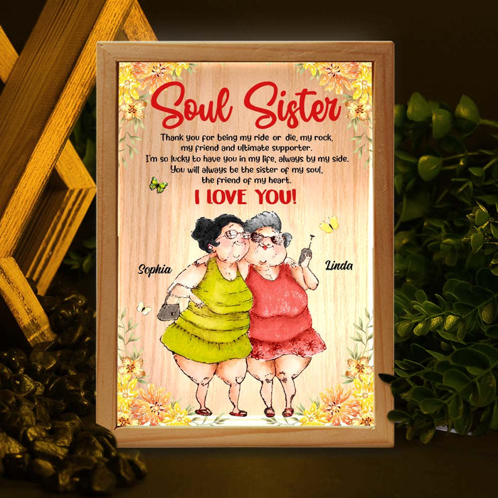 Personalized Gift For Friends Soul Sister Picture Frame Light Box 31421 1