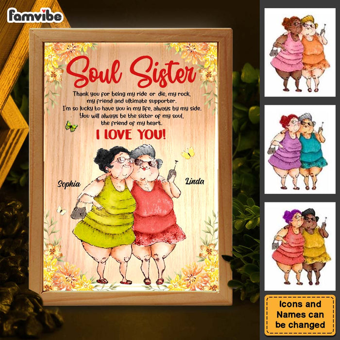 Personalized Gift For Friends Soul Sister Picture Frame Light Box 31421 1