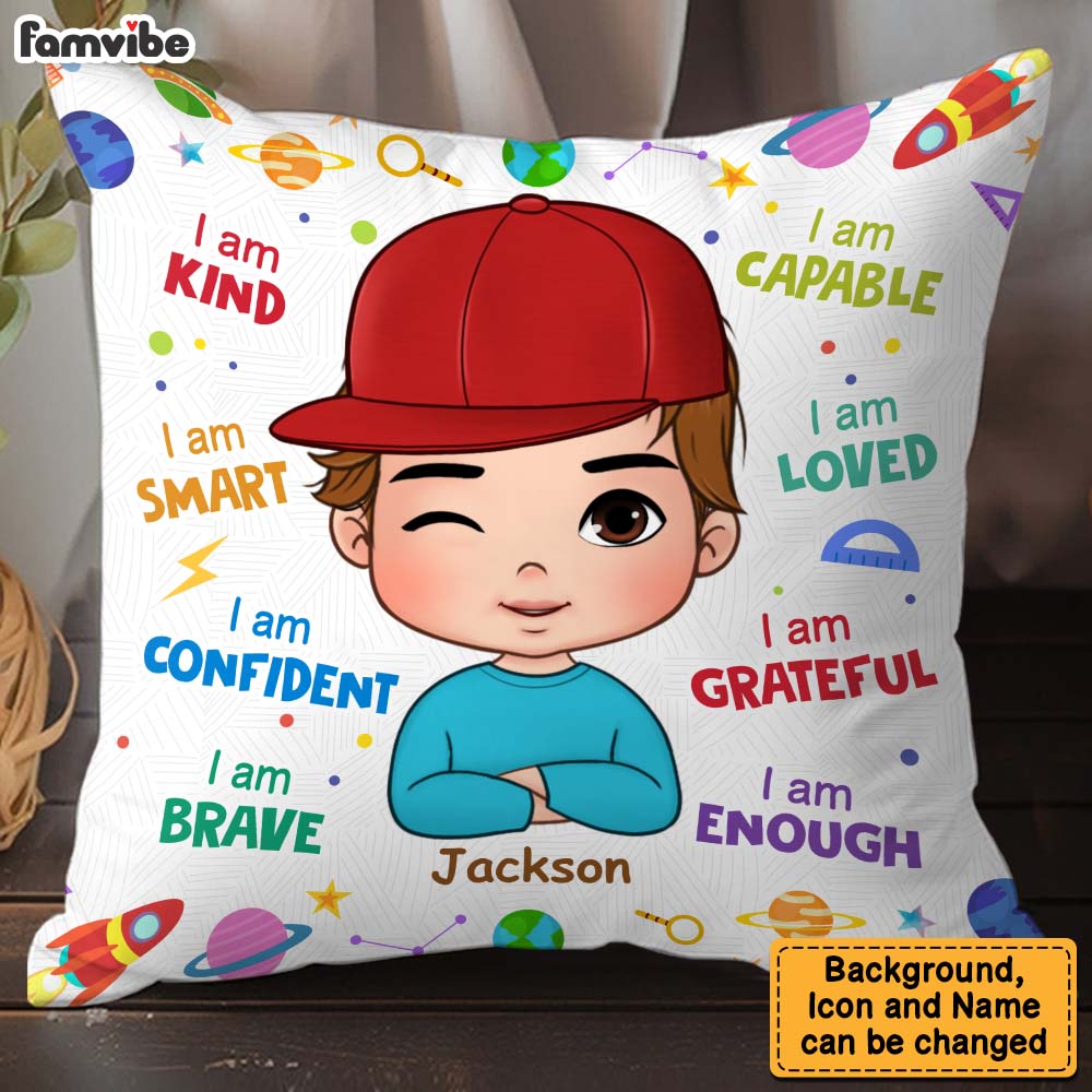 Personalized Gift For Grandson I Am Kind Pillow 31422 Primary Mockup