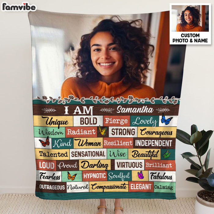 Personalized Gift For Daughter I Am Photo Custom Blanket 31428 1