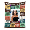 Personalized Gift For Daughter God Says I Am Photo Custom Blanket 31440 1