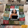 Personalized Gift For Daughter God Says I Am Photo Custom Blanket 31440 1