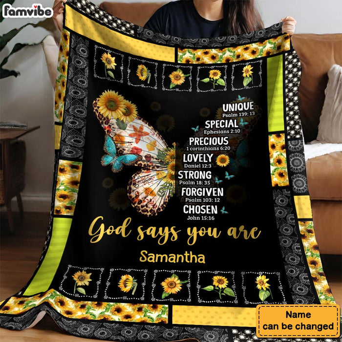 Personalized Gift For Daughter Inspirational Butterfly Christian Bible Verse Blanket 31450 1