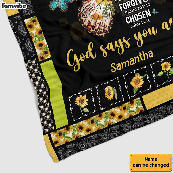 Personalized Gift For Daughter Inspirational Butterfly Christian Bible Verse Blanket 31450 1