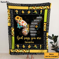 Personalized Gift For Daughter Inspirational Butterfly Christian Bible Verse Blanket 31450 thumb 1