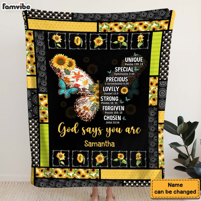 Personalized Gift For Daughter Inspirational Butterfly Christian Bible Verse Blanket 31450 1