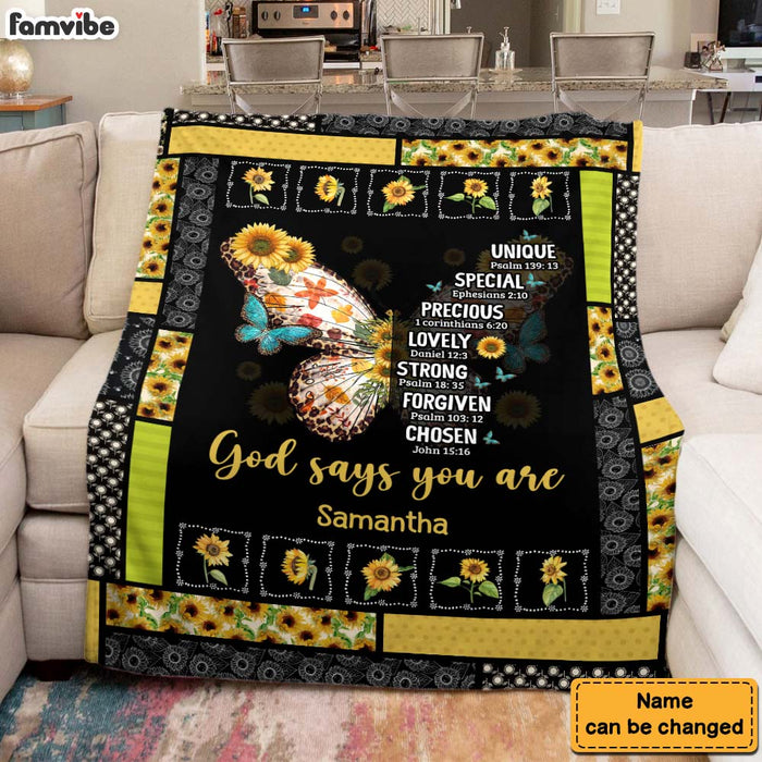 Personalized Gift For Daughter Inspirational Butterfly Christian Bible Verse Blanket 31450 1