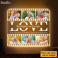 Personalized Couple Gift  Our Love Story Plaque LED Lamp Night Light 31453 thumb 1