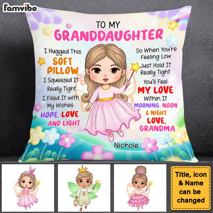 Personalized Gift For Granddaughter Little Fairy Princess Pillow 31029 1