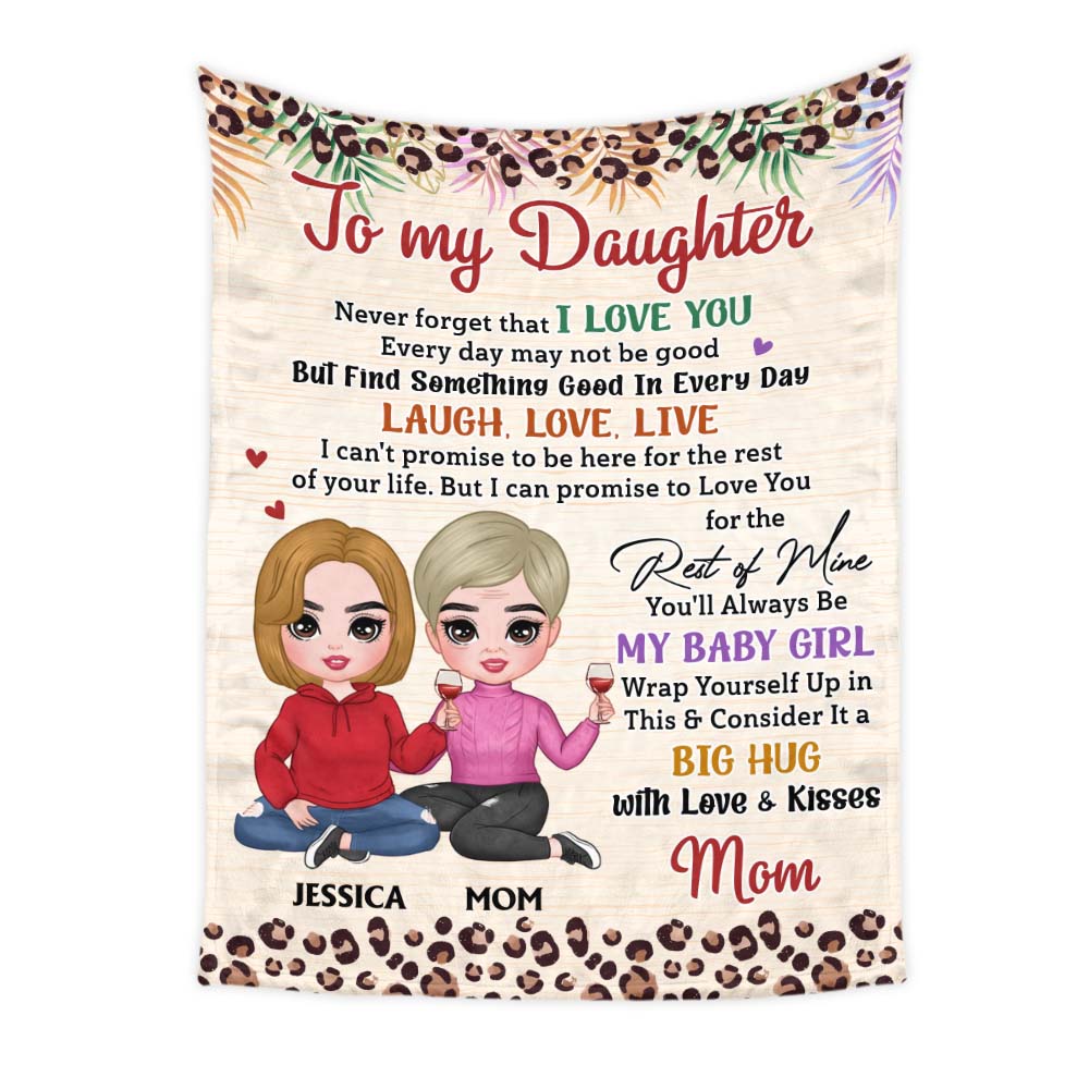 Personalized Gift For Daughter Never Forget That I Love You Blanket 31470 Primary Mockup