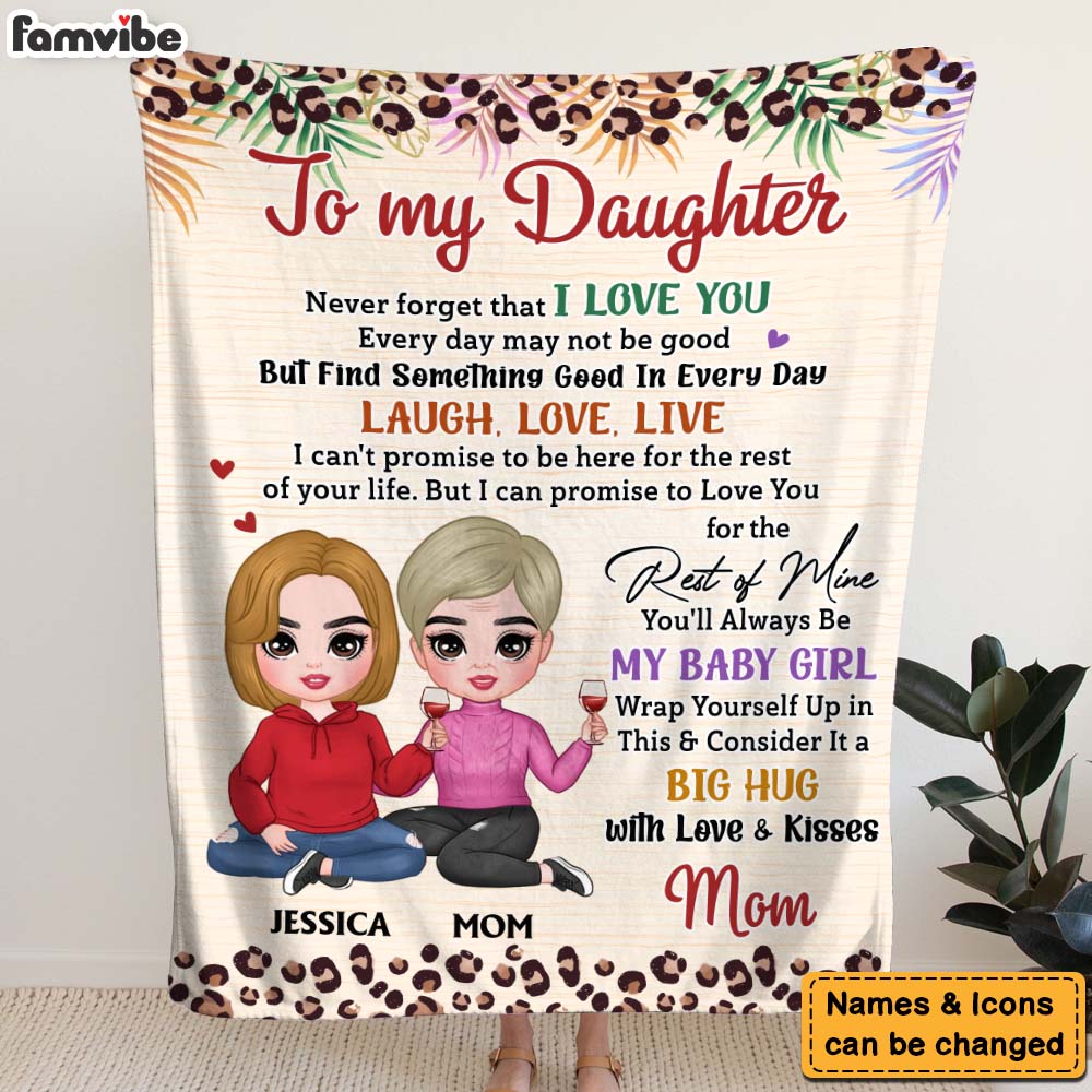 Personalized Gift For Daughter Never Forget That I Love You Blanket 31470 Primary Mockup