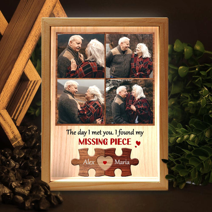 Personalized Couple Gift You Are My Missing Piece Picture Frame Light Box 31473 1
