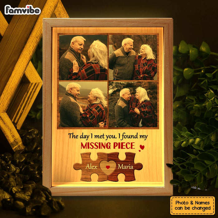 Personalized Couple Gift You Are My Missing Piece Picture Frame Light Box 31473 1
