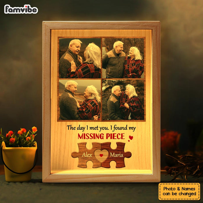 Personalized Couple Gift You Are My Missing Piece Picture Frame Light Box 31473 1