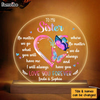Personalized Gifts For Friends Sisters Butterfly Plaque LED Lamp Night Light 31478 thumb 1