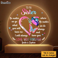 Personalized Gifts For Friends Sisters Butterfly Plaque LED Lamp Night Light 31478 thumb 1