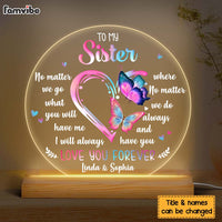 Personalized Gifts For Friends Sisters Butterfly Plaque LED Lamp Night Light 31478 thumb 1