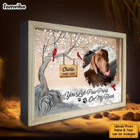 Personalized Gift For Dog Lovers You Left Paw Prints On My Heart Picture Frame Light Box 31486 thumb 1