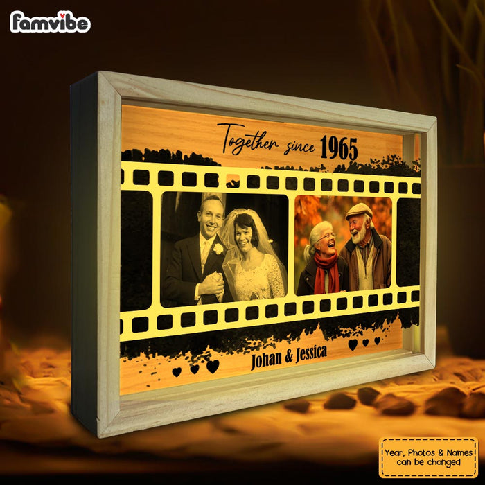Personalized Couples Gift Upload Photo Together  Since Picture Frame Light Box 31492 1
