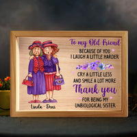 Personalized Old Friend Smile A Lot More Upload Photo Picture Frame Light Box 31494 thumb 1
