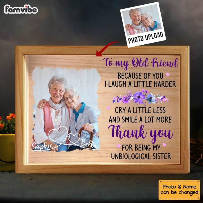 Personalized Old Friend Smile A Lot More Upload Photo Picture Frame Light Box 31494 1