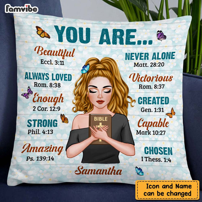 Personalized Gift For Daughter You Are Bible Verses Pillow 22700 1
