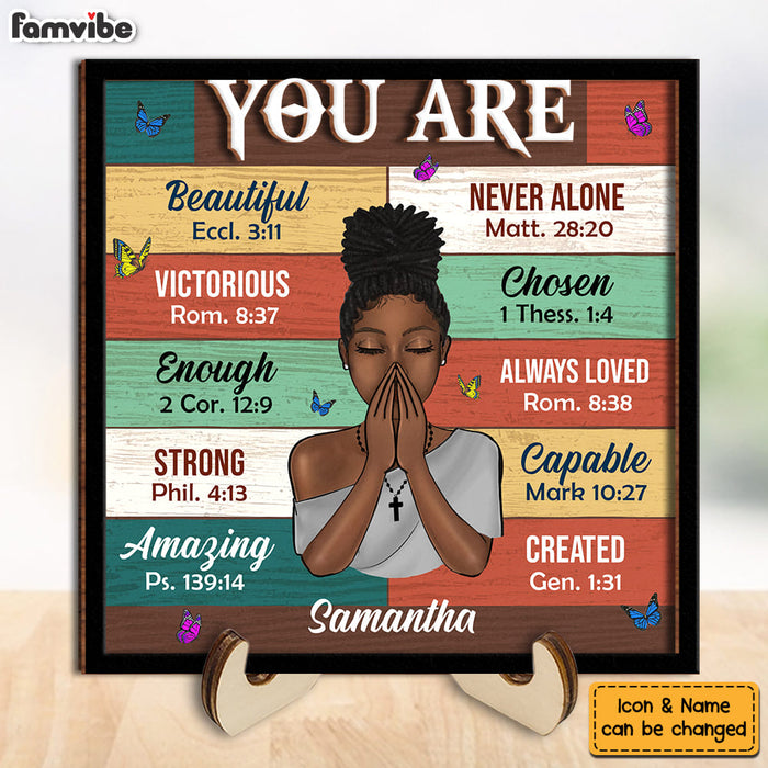 Personalized Gift For Daughter You Are Bible Verses 2 Layered Wooden Plaque 31504 1