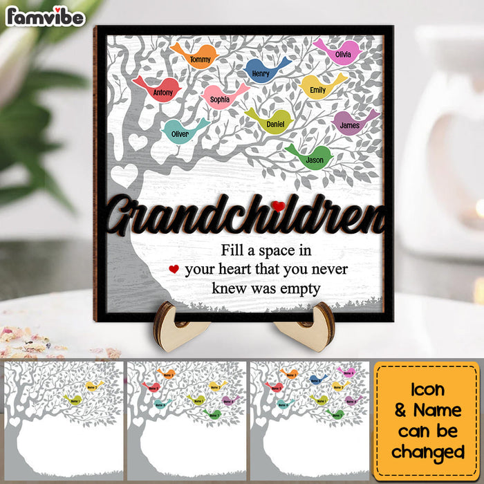 Personalized Gift For Grandma Family Tree 2 Layered Wooden Plaque 31507 1