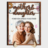 Personalized Mother And Daughter Forever Linked Together 2 Layered Wooden Plaque 31511 1