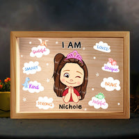 Personalized Inspiring Gift For Granddaughter I Am Kind Picture Frame Light Box 31515 thumb 1