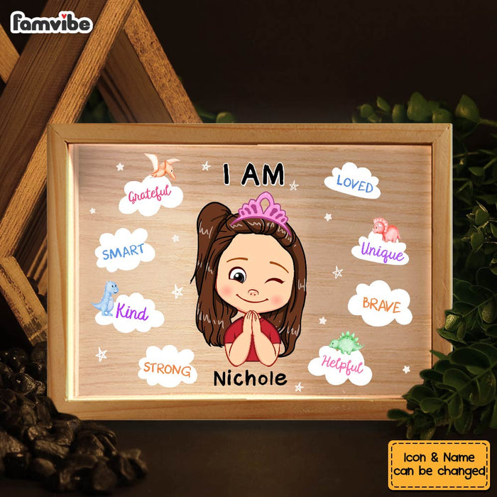 Personalized Inspiring Gift For Granddaughter I Am Kind Picture Frame Light Box 31515 1