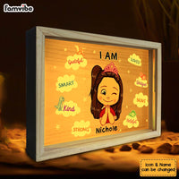 Personalized Inspiring Gift For Granddaughter I Am Kind Picture Frame Light Box 31515 thumb 1