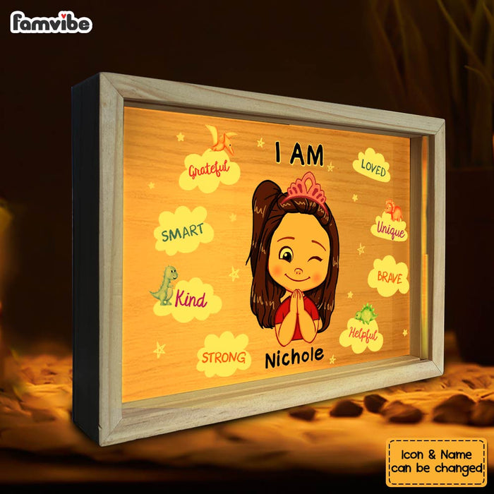 Personalized Inspiring Gift For Granddaughter I Am Kind Picture Frame Light Box 31515 1