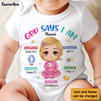 Personalized Gift For Baby God Says I Am Baby Onesie 31524 thumb 1