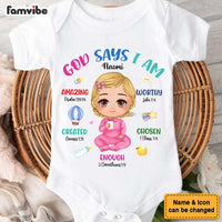 Personalized Gift For Baby God Says I Am Baby Onesie 31524 thumb 1