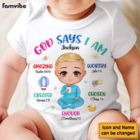 Personalized Gift For Baby God Says I Am Baby Onesie 31524 thumb 1