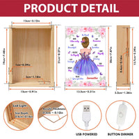 Personalized Gift For Granddaughter Be Kind Motivation Picture Frame Light Box 31529 thumb 1
