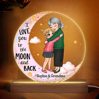 Personalized Gift For Granddaughter Love You To The Moon Plaque LED Lamp Night Light 31536 thumb 1