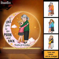 Personalized Gift For Granddaughter Love You To The Moon Plaque LED Lamp Night Light 31536 thumb 1