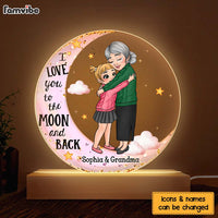 Personalized Gift For Granddaughter Love You To The Moon Plaque LED Lamp Night Light 31536 thumb 1