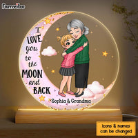 Personalized Gift For Granddaughter Love You To The Moon Plaque LED Lamp Night Light 31536 thumb 1