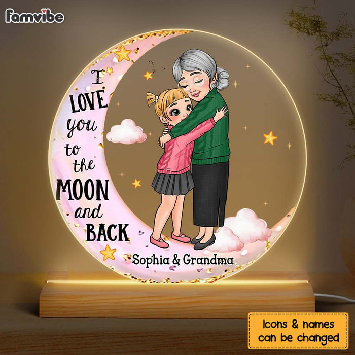 Personalized Gift For Granddaughter Love You To The Moon Plaque LED Lamp Night Light 31536 1