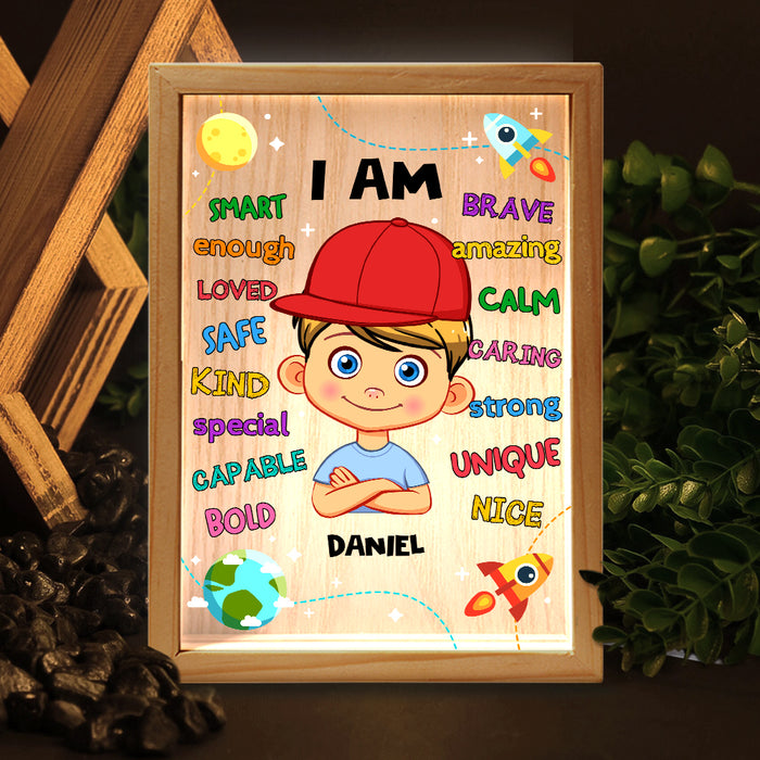 Personalized Gift For Grandson I Am Smart Picture Frame Light Box 31557 1