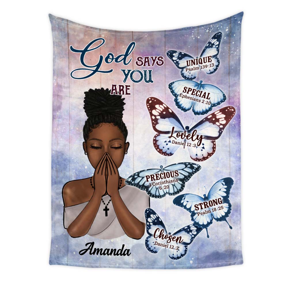 Personalized Gift For Daughter God Says I Am Blanket 31558 Primary Mockup