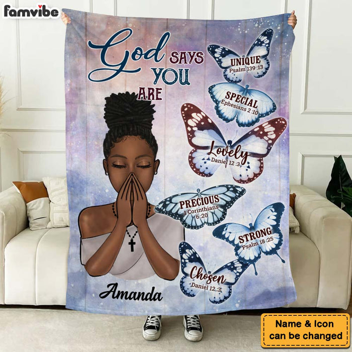 Personalized Gift For Daughter God Says I Am Blanket 31558 1