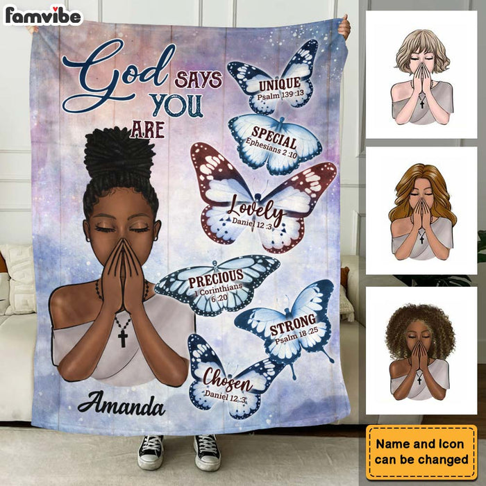Personalized Gift For Daughter God Says I Am Blanket 31558 1